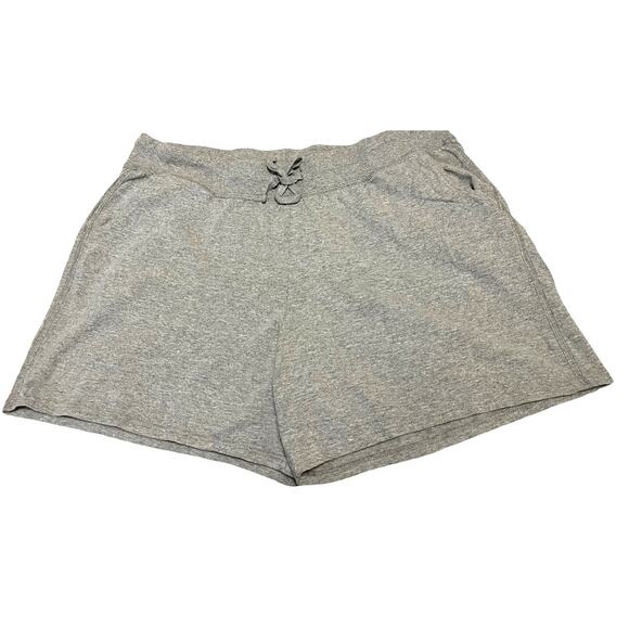 HANES DRAWSTRING ELASTIC WAIST SHORTS, WOMENS, XXS, GREY, ACTIVEWEAR - Picture 1 of 9